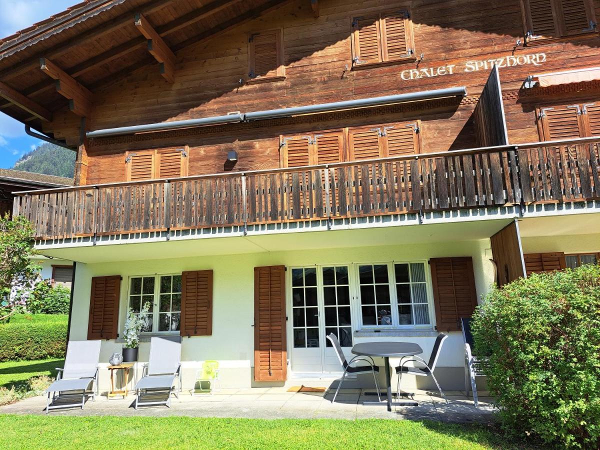 Chalet Spitzhorn - Your Peak Getaway - Private Terrasse & Gratis Parkplatz Apartment Gsteig Exterior photo